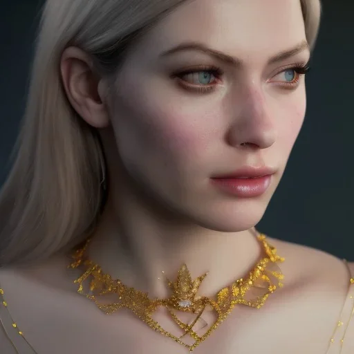 A portrait of a crystalised jewelry ices and gold queen, atmospheric, realistic, unreal engine 5, cinematic lighting, octane render.