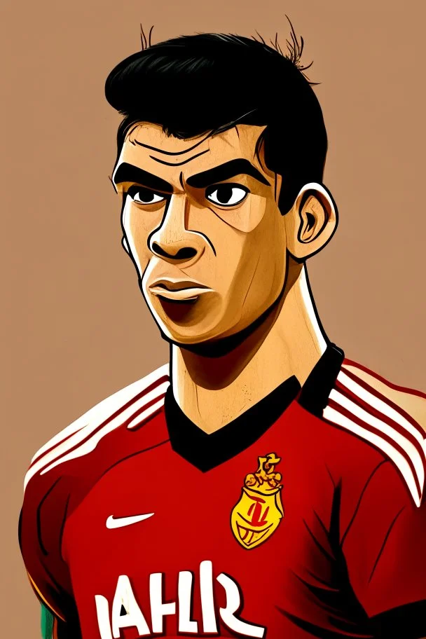 Rafael Liao Portuguese football player ,cartoon 2d