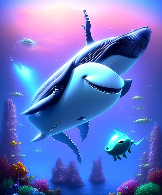 Robot whale, Pixar style