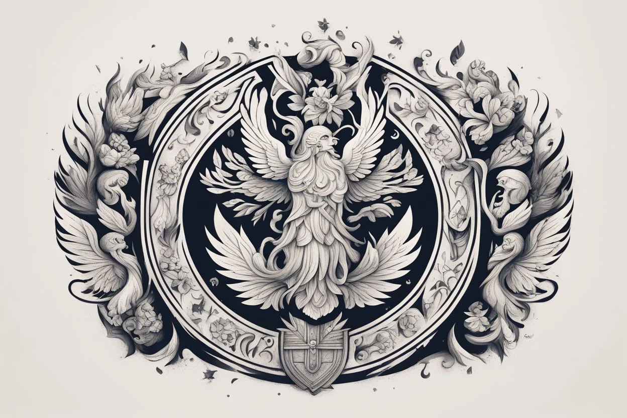 герб для школы Медногорья, славянский стиль, сказочность, абстрактное, простые значки