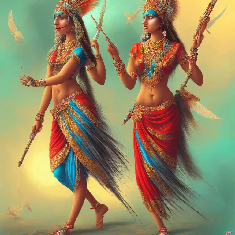 femme oiseau indien hallucination