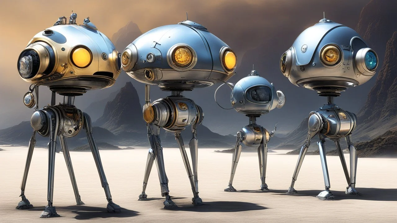 [Everything Everywhere All at Once] Ah, the challenge of designing a collection of Star Trek robots inspired by the surrealist genius, Dali. Imagine a series of robotic beings with twisted, melted features, their metallic forms contorted in ways that defy conventional design. These robots would embody the essence of surrealism, with clocks melting off their surfaces, eyes floating in unexpected places, and limbs elongated in impossible proportions.