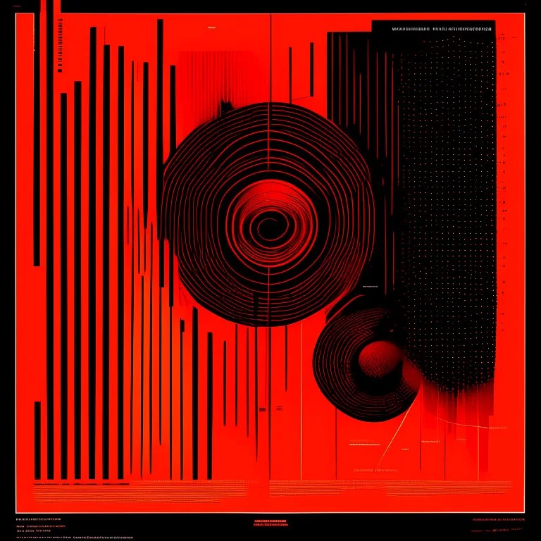 🏁 human misery index graph, Braille language textures, abstract geometric art, straight lines and precise angles, by Arthur Secunda and Jeremy Mann and Ad Reinhardt and Colin McCahon, mind-bending illustration; sci-fi poster art, asymmetric, 2D, warm colors, dark background, red color splash