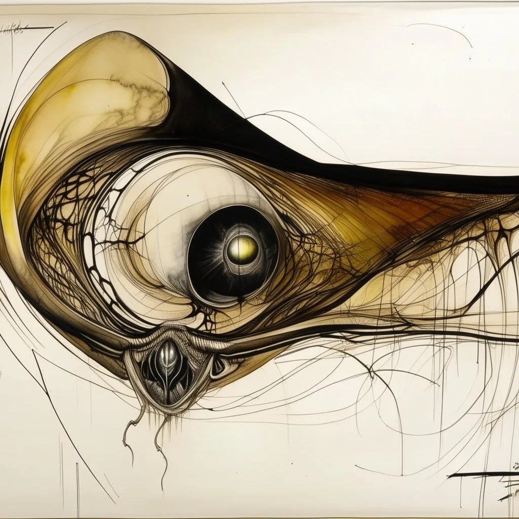 recursive alien worm eschatology, minimalist composition, by Lee Bontecou, abstract surreal art