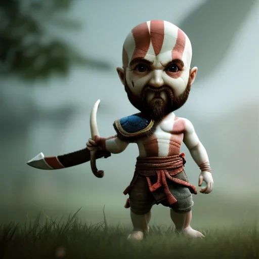 Cute baby video game god of war krotos, axe, mytology, 8k resulation, cinematic, cinema4d, hyper detailed, cinamtic lighting, octane render, unreal engine 5, realistic