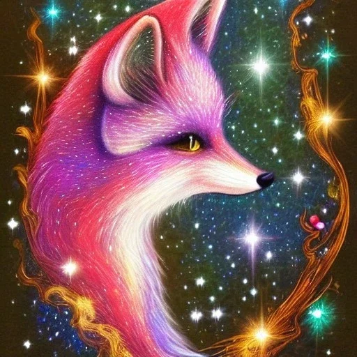 A magical sparkle fox