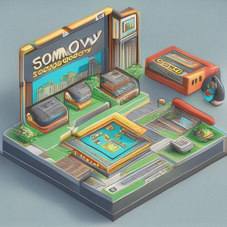 Videogame interface, somcity300. Pokemon center tycoon.