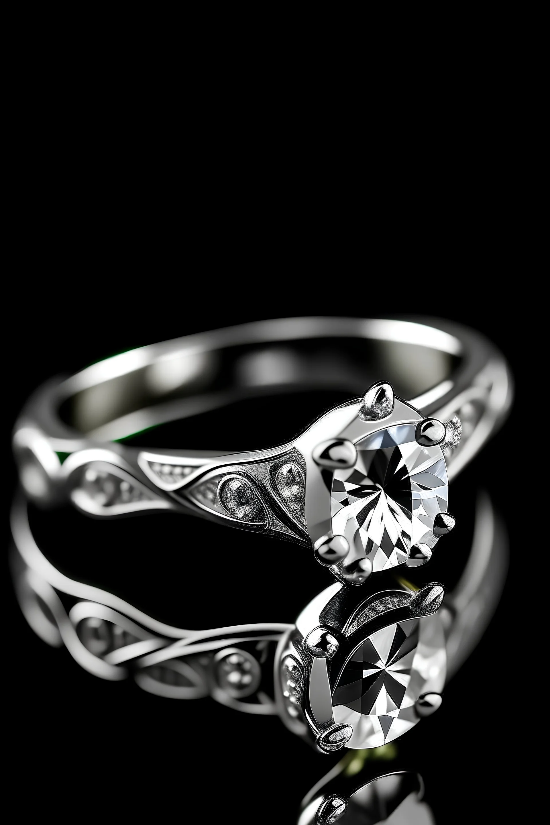 diamond engagment ring white gold thinner band
