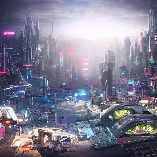 cyborg future city