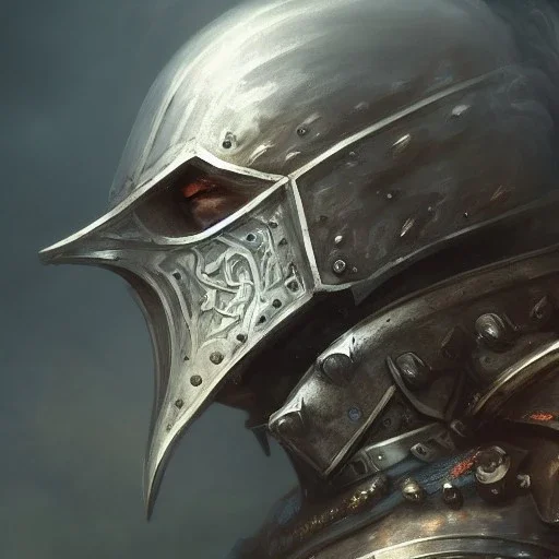 portrait of a dying medieval fantasy knight that has clouds of hot steam vapor billowing out of the holes in his armor, matte oil painting, concept art, d & d, clear, crisp, sharp, extremely detailed, cracks, pressure, leaking, 4k, 8k