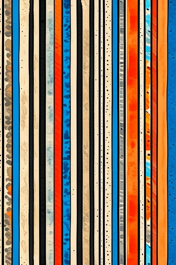 Vertical stripes in the style of Paul Klee, sharp canvas texture, ink transfer