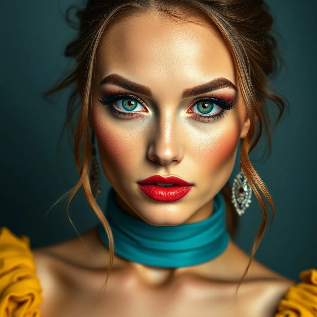 very beautiful lady with make up portrate