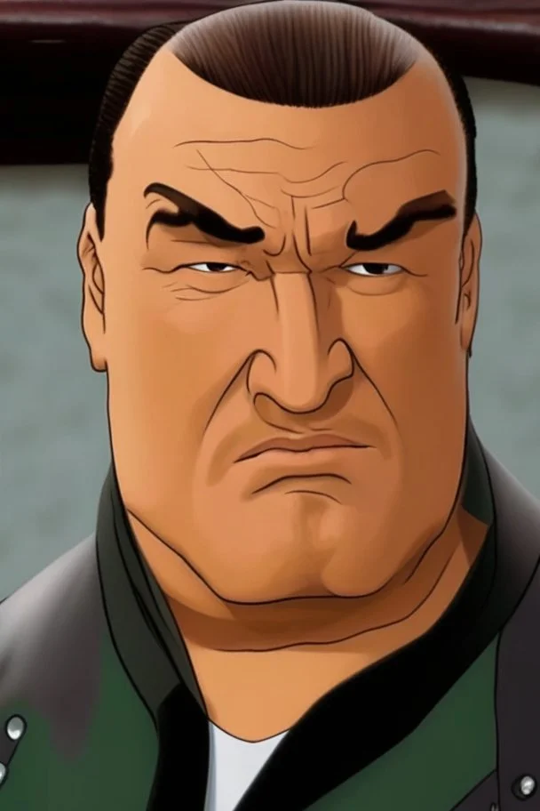 Steven Seagal actor cartoon 2d