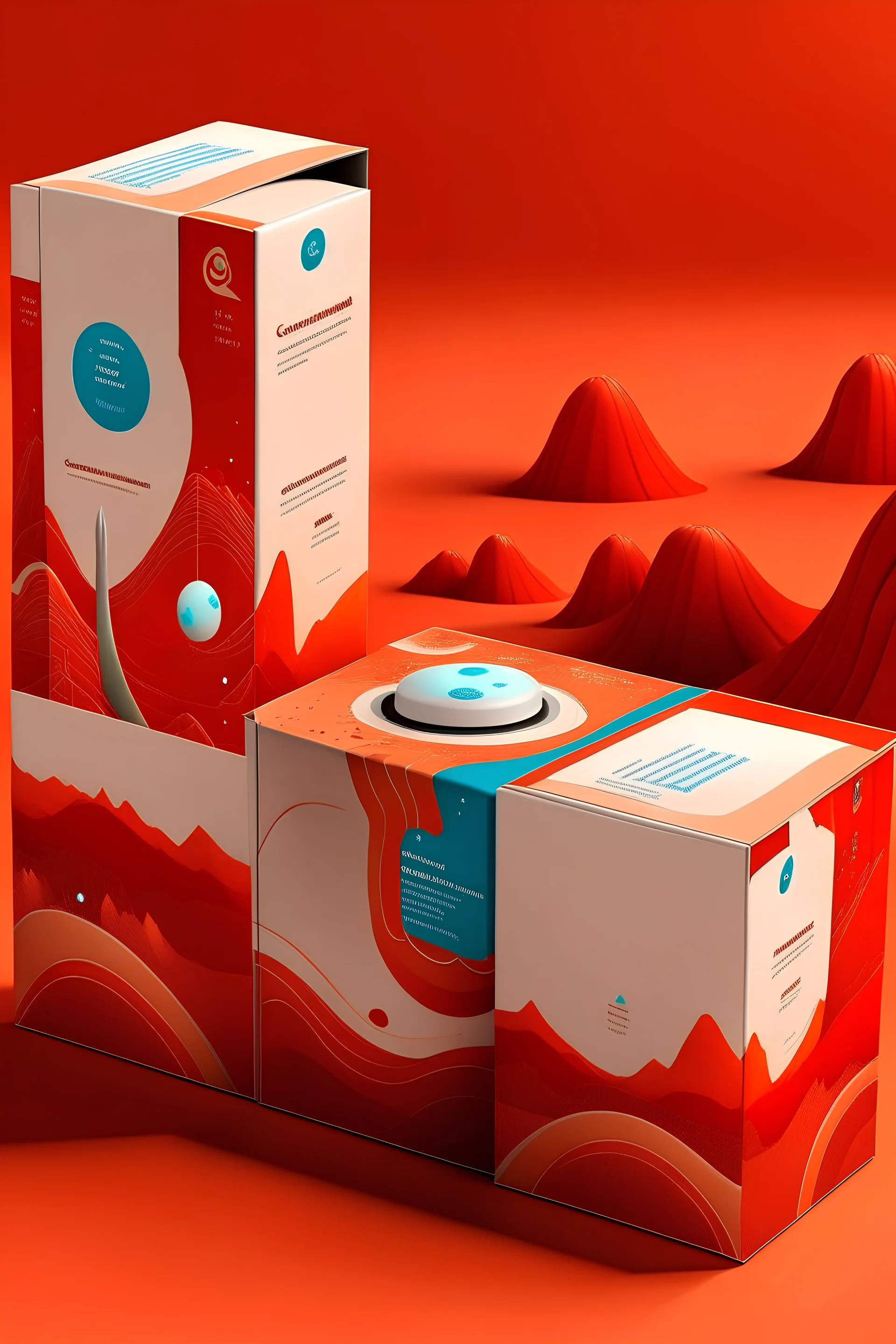 scinentific and exploration packageing Box desig for skin care inspaired of Mars planet