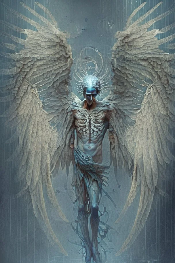 lovecraftian angel human with wings