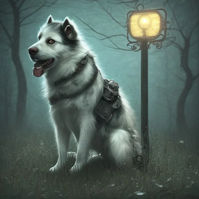 sad, abandoned, miserable dog tied to a streetsign on the side of a long, lonely road, 8k resolution, high-quality, fine-detail, iridescent, intricate, digital art, detailed matte, volumetric lighting, illustration, 3D octane render, brian froud, howard lyon, selina french, anna dittmann, annie stokes, lisa parker, greg rutowski