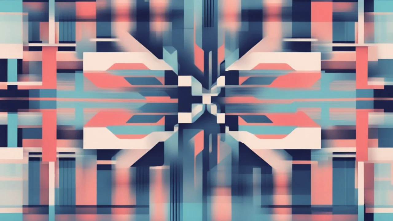 digital glitch pattern snowflake geometric abstraction