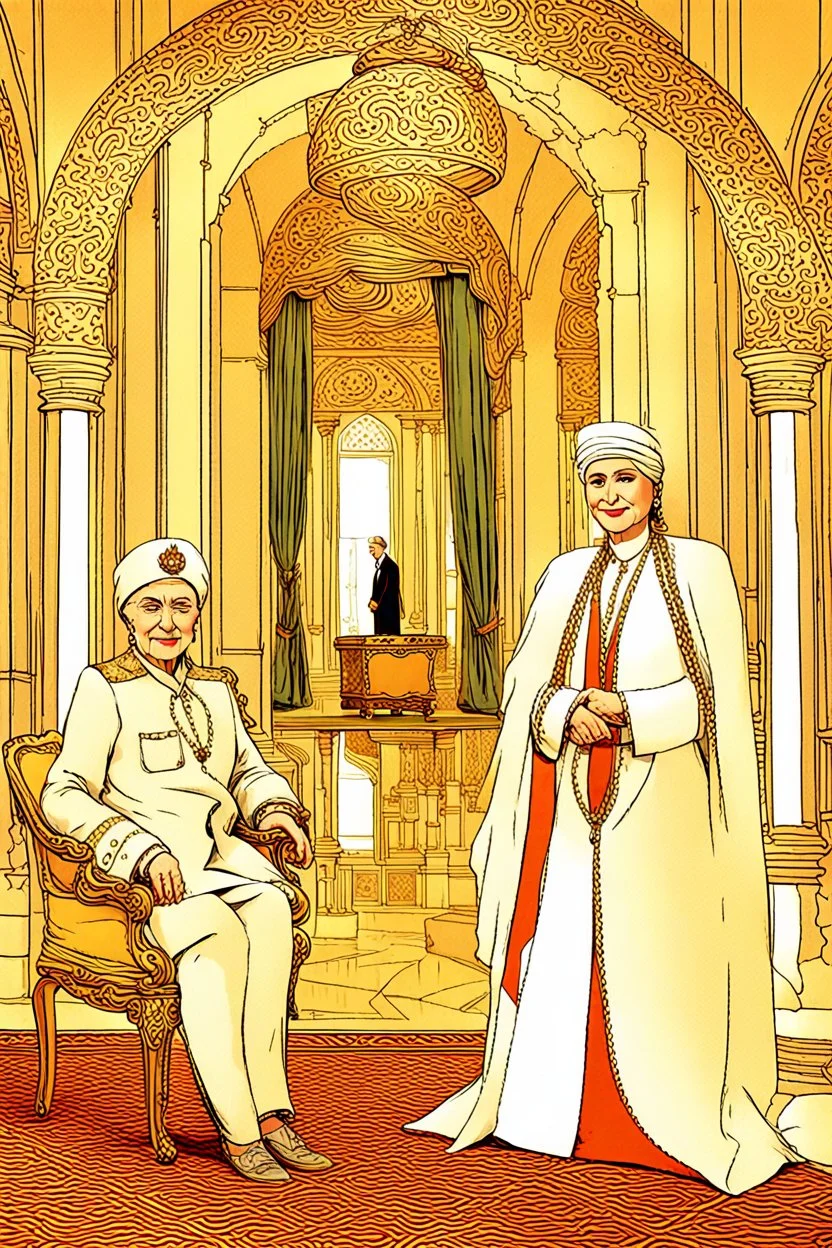 Queen Batoul loved change and innovation, so she decided to bring together the most controversial and beautiful people in her palace. So she asked her royal clerk to search for the best presidents in the world and invite them to her palace for consultation. Its royal clerk was a hard-working and intelligent person, so Afzal found President Trump, Recep Tayyip Erdogan, and Vladimir Putin, and French President, sent them letters and met with them in the Illustrated storie
