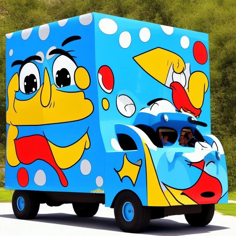 happy cartoon truck