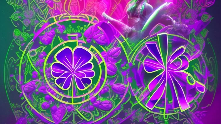 rave poster with Four-leaf clover text area