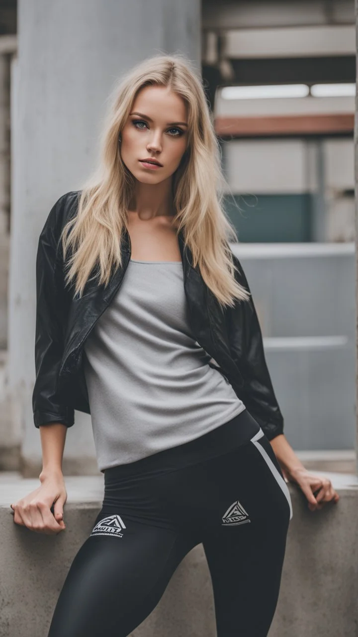 photography of skinny blond girl, face f
