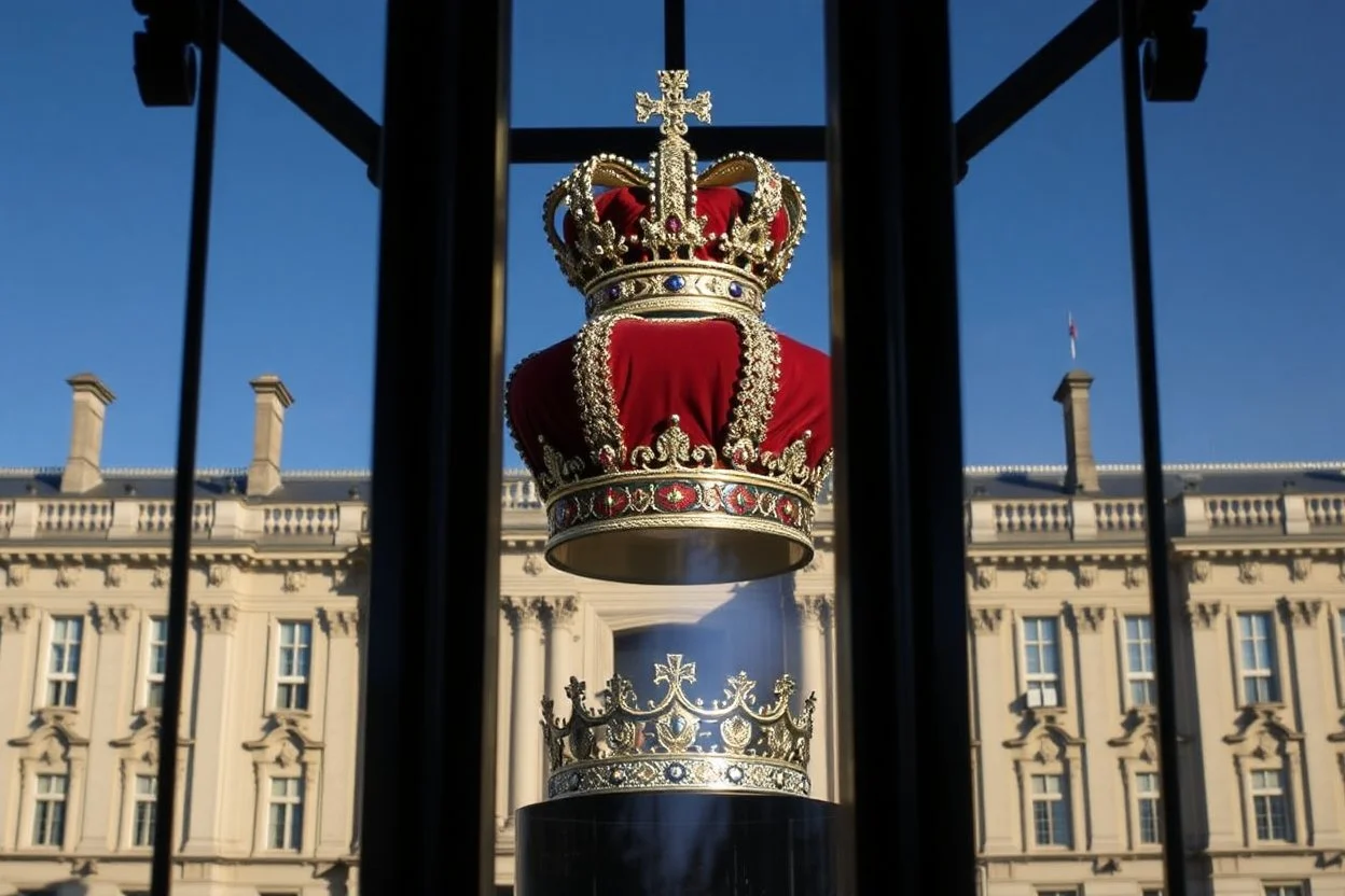 Echoes of 1887 How France’s 2025 Debt Crisis Could Make the Crown Jewels Disappear—Again layers of bulletproof glass and laser grids, symbols of a monarchy long dethroned but eternally romanticized