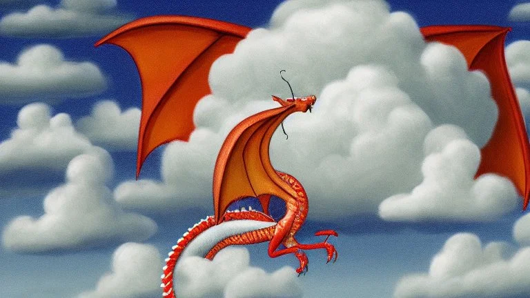 dragon in a big cloud