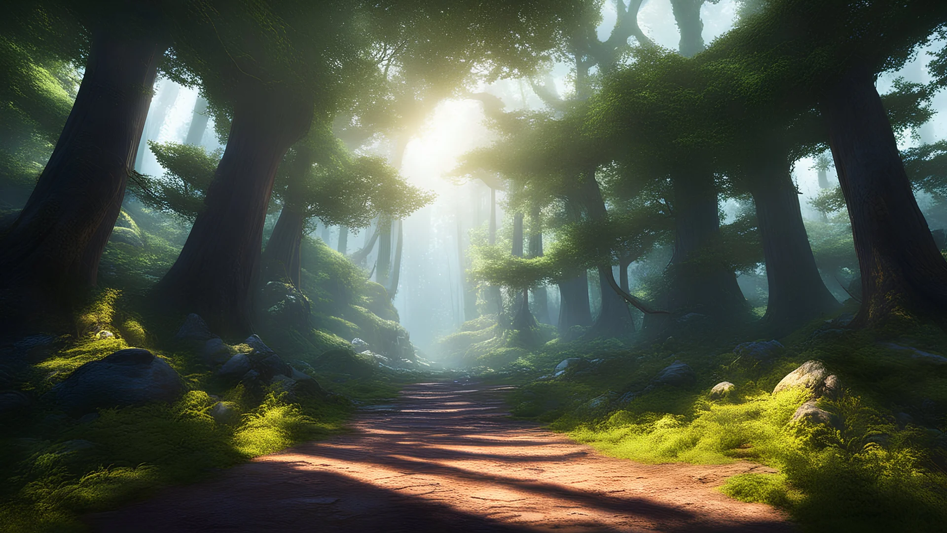 digital artwork, global illumination, fantasy, octane render, magical forest (portal to the void:1.2), (light particles:1.2), (game concept:1.3), (depth of field:1.3)