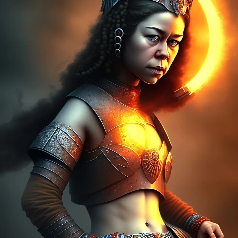 tatiana maslany, warrior witch female hero, fantasy, breasts