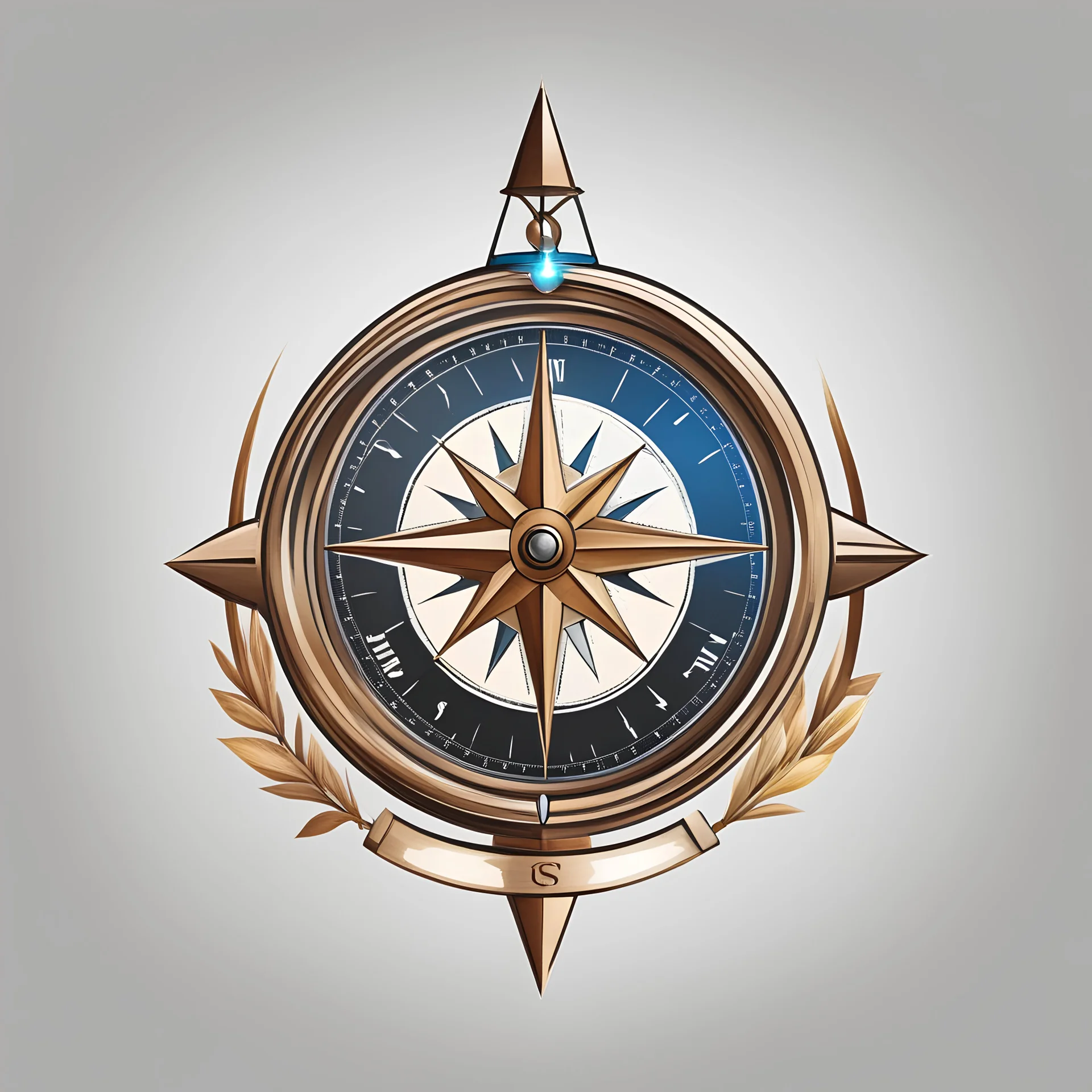 professional compass logo icon transparent background