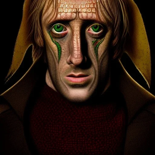 ultra detailed portrait of The Lizard (Rhys Ifans), extremely detailed digital painting, extremely detailed face,crystal clear eyes, in the style of robert e howard and pablo oliveira and Ken Kelley and Keith Parkinson ,mystical colors,perfectly centered image, perfect composition, rim light, beautiful lighting,8k, stunning scene, raytracing