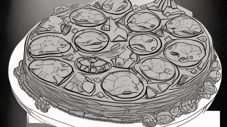 🐢draw an 23 university birthday cake template for the new Teenage Mutant Ninja Turtles