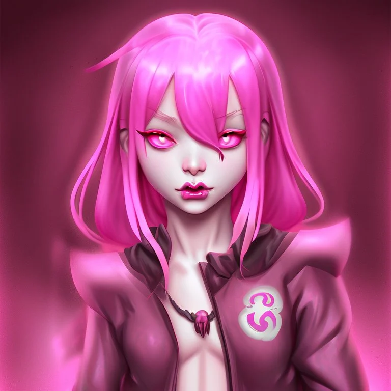 Girl demon pink