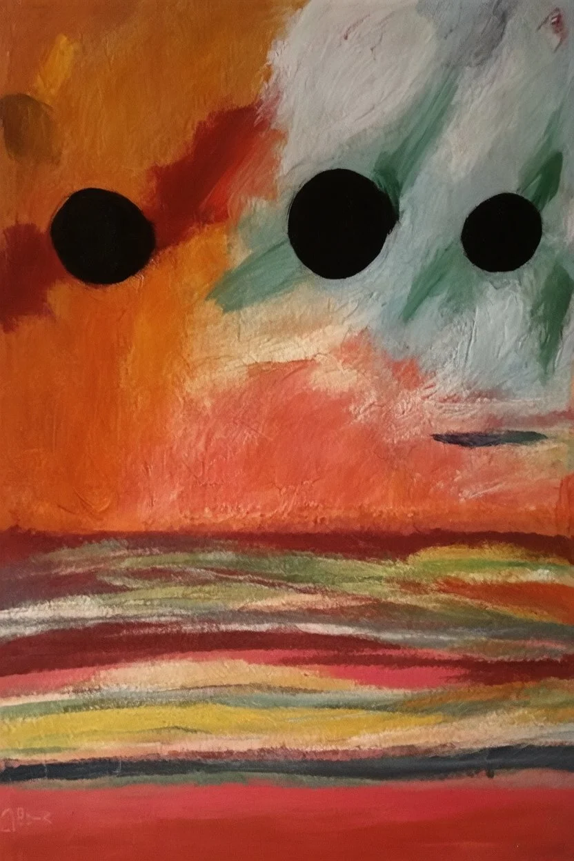 primal wounds; in the style of Kandinsky; thick oil paint