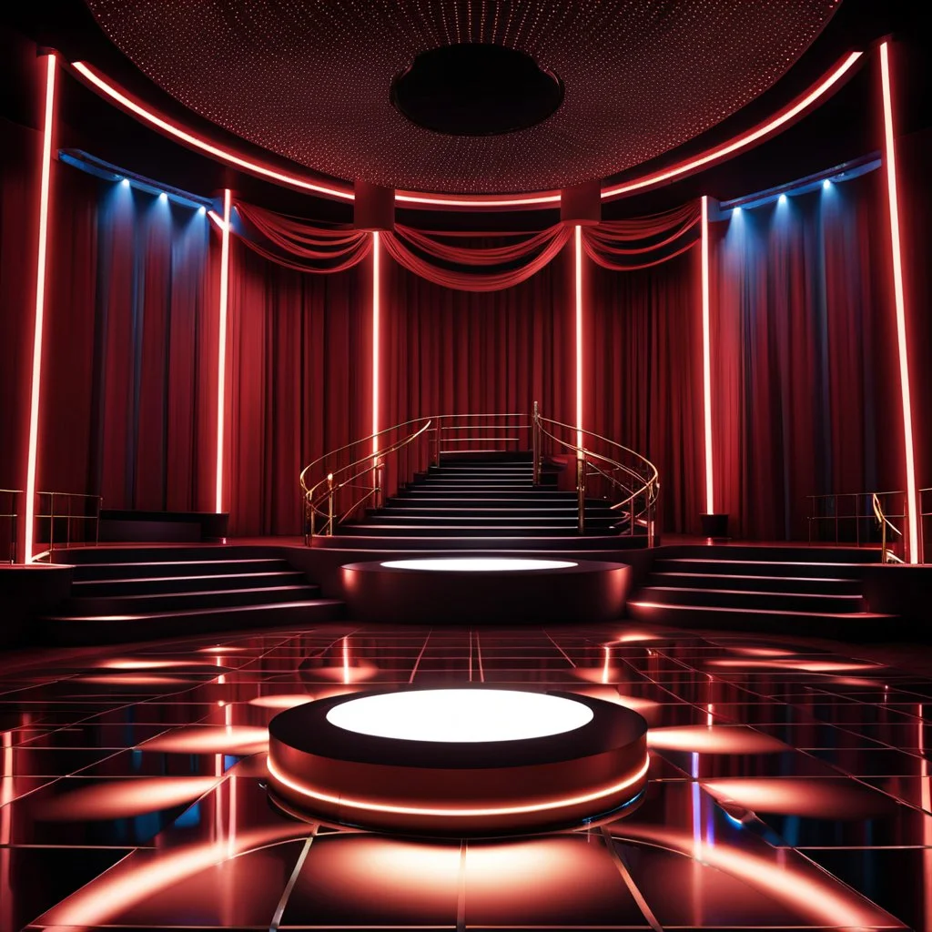 a luxury night club dance stage