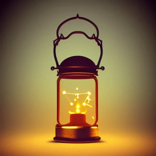 glowing fireflies in a lantern, many ghostly lights inside a belljar, fairy lights, polaroid, symmetry, bioluminescence, luminescent glow, moody, tender, photorealistic, octane render, golden hour