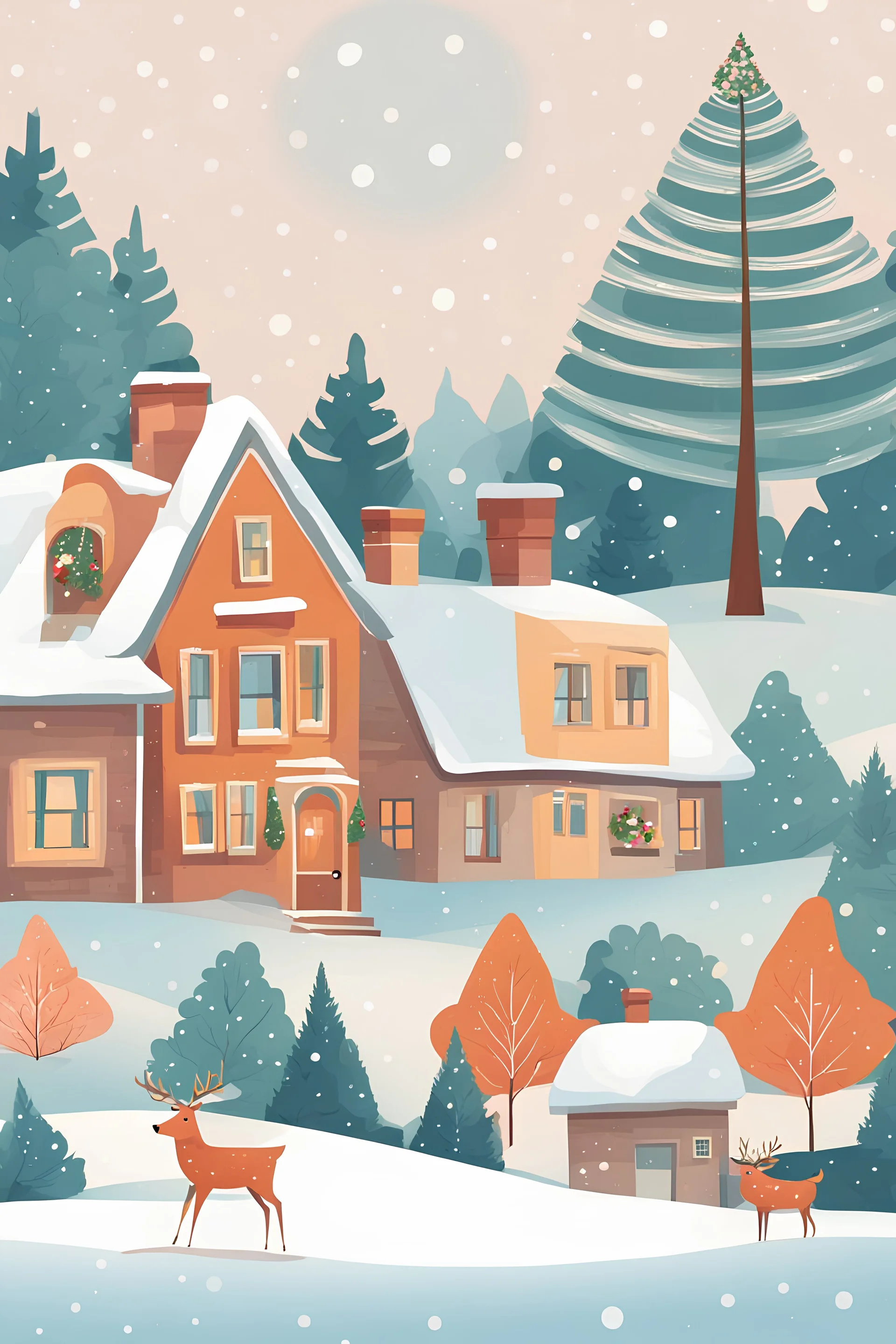 snowy Christmas illustration