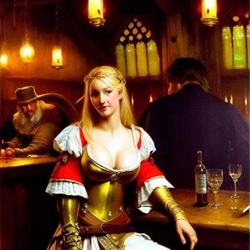 fullbody portrait 'beautiful face blonde massiveboobs medieval wench on tavern in medieval city',painting by gaston bussiere, greg rutkowski, yoji shinkawa, yoshitaka amano, tsutomu nihei, donato giancola, tim hildebrandt, oil on canvas, cinematic composition,sharp image, extreme detail,((fit full head inside picture)),32k