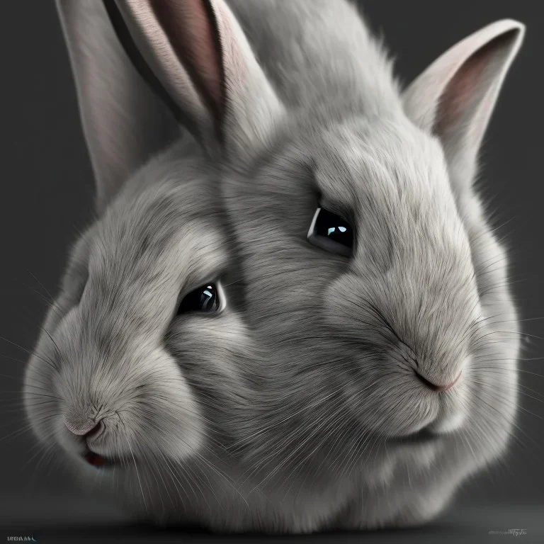 Evil rabbit humanoid, hyper realistic