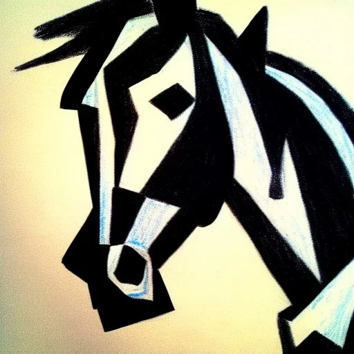 Dibujo de un caballo estilo de picasso