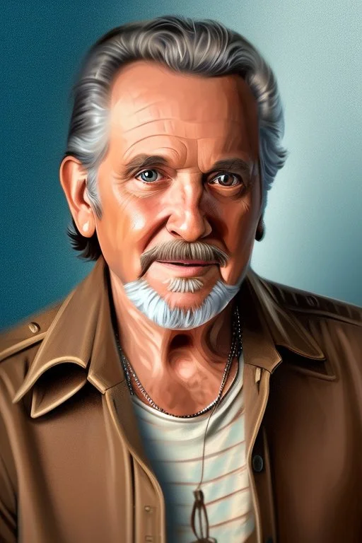 Extremly rich country artist in his 50s portrait