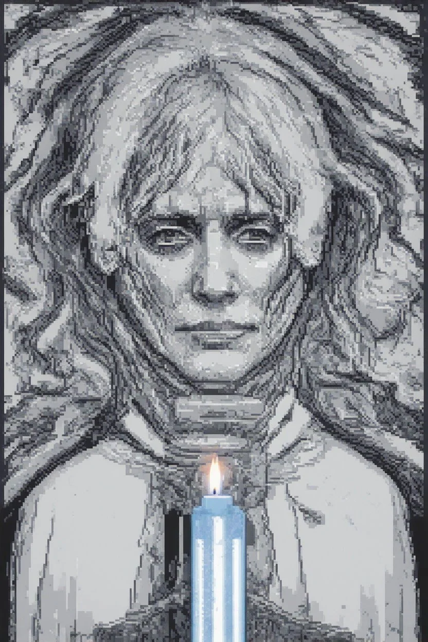 face melting light saber candle chart pixels INFINATE MONEY GLITCH in the style of surrealism black and white