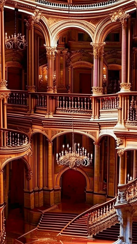 A beautiful image of the windows of the luxurious palace hall