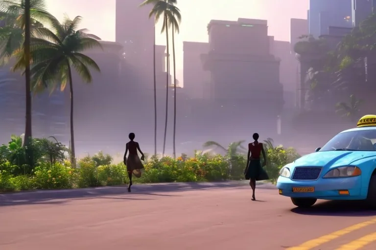 cyberpunk, ghana flag, ghana taxi, ghana bus, village, ghana market, 8k quality