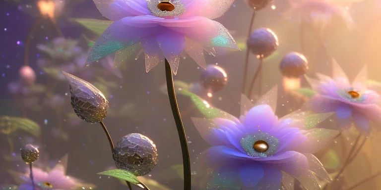 crystal subtle flower in a galactic ambiance beautiful fairy, transparent, delicate colors, in the foreground, full of details, smooth，soft light atmosphere, light effect，vaporwave colorful, concept art, smooth, extremely sharp detail, finely tuned detail, ultra high definition, 8 k, unreal engine 5, ultra sharp focus