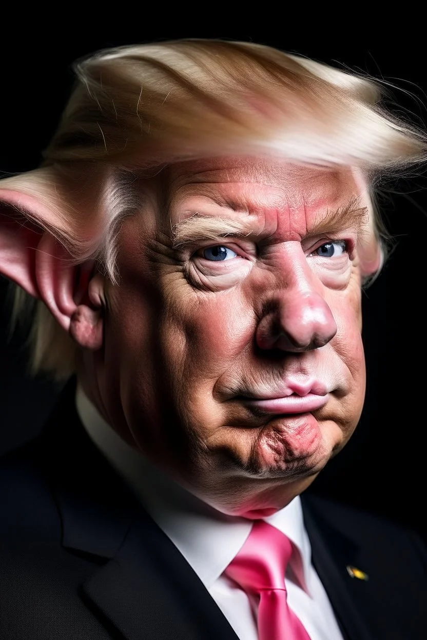 president donald trump as a pig