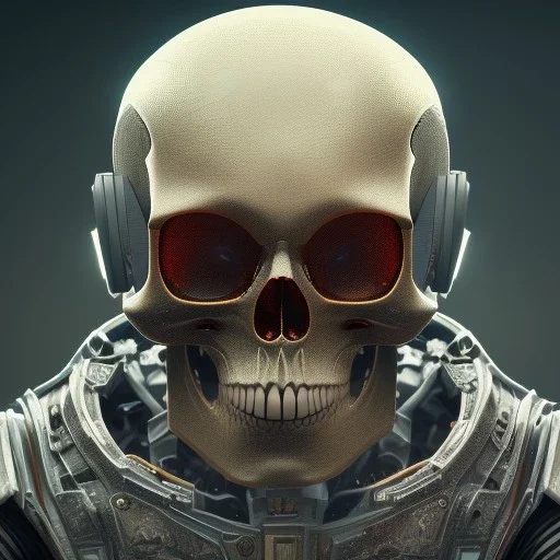  octane render, 8k, high detail, droid, android skull, metallic, full figure, fit in board