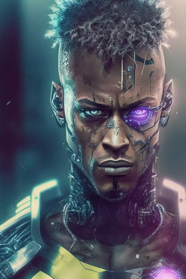 Neymar as a Terminator Cyborg