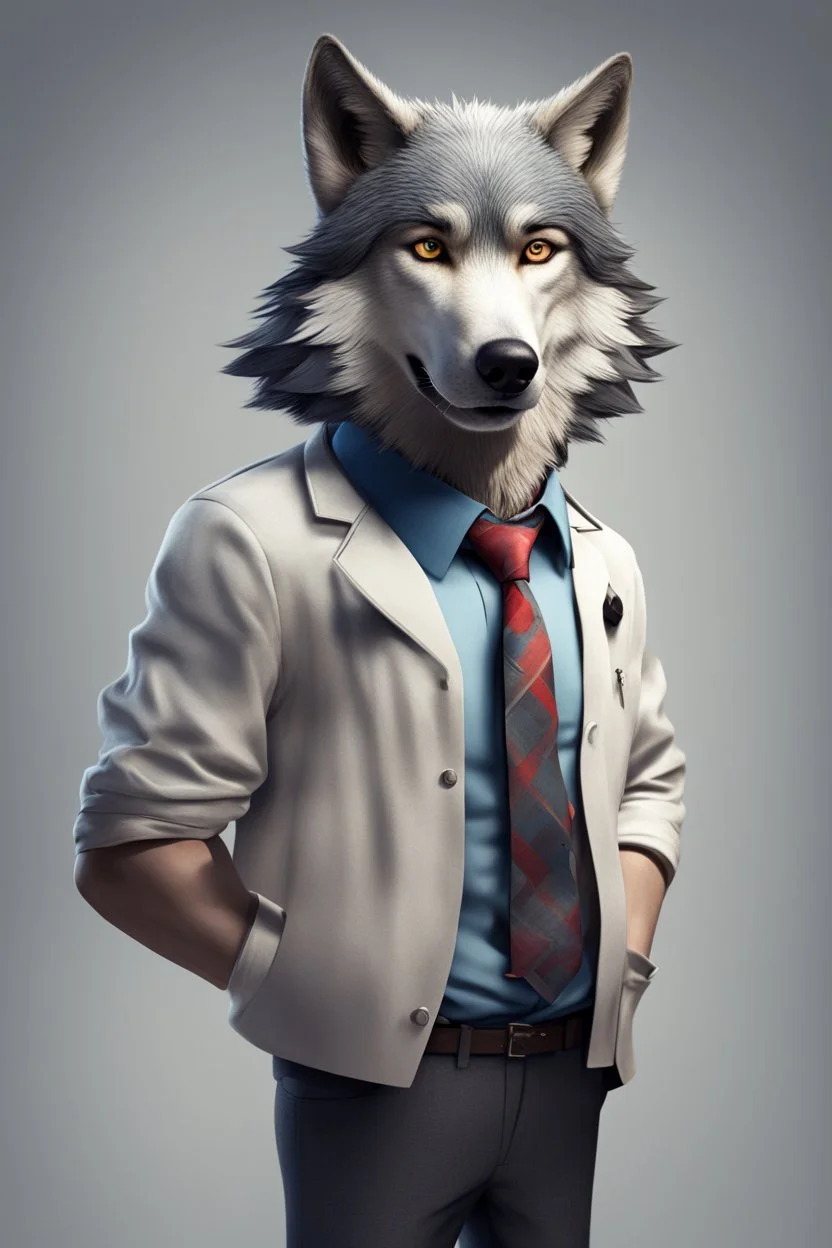 a humanized wolf who can help in reading a document