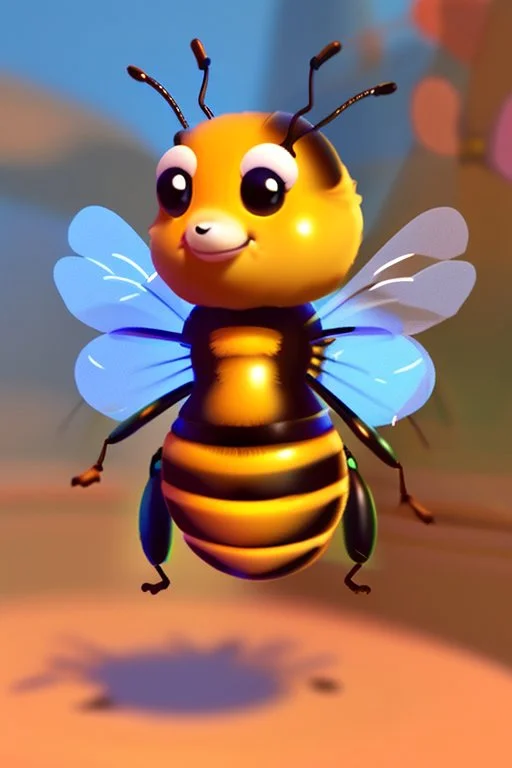 Cute bee as pfp animation style